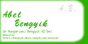 abel bengyik business card